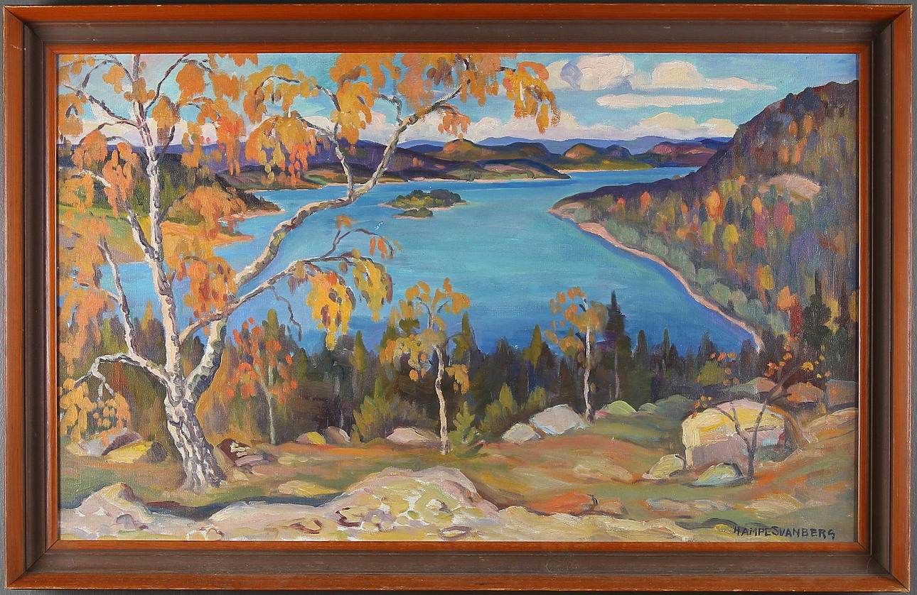 HAMPE SVANBERG. Septemberdag vid Gaviksfjärden, Nora, signerad.