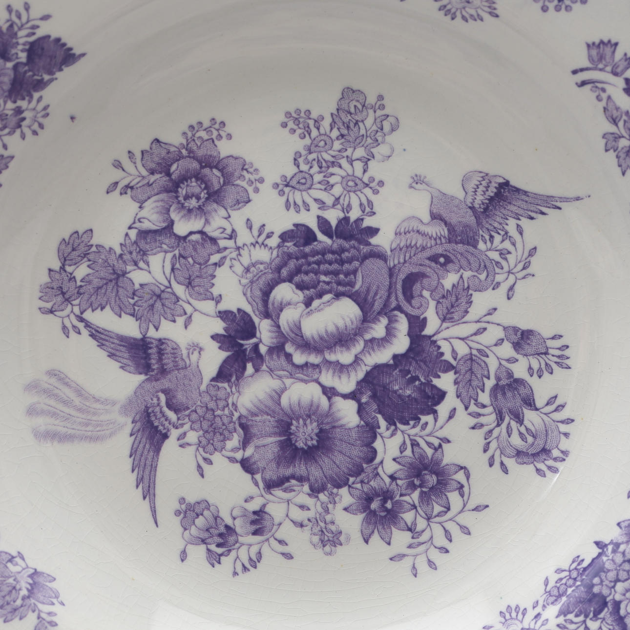 TALLRIKAR, 25 st, benporslin, "Asiatic Pheasants", Gustavsberg, omkring 1900.