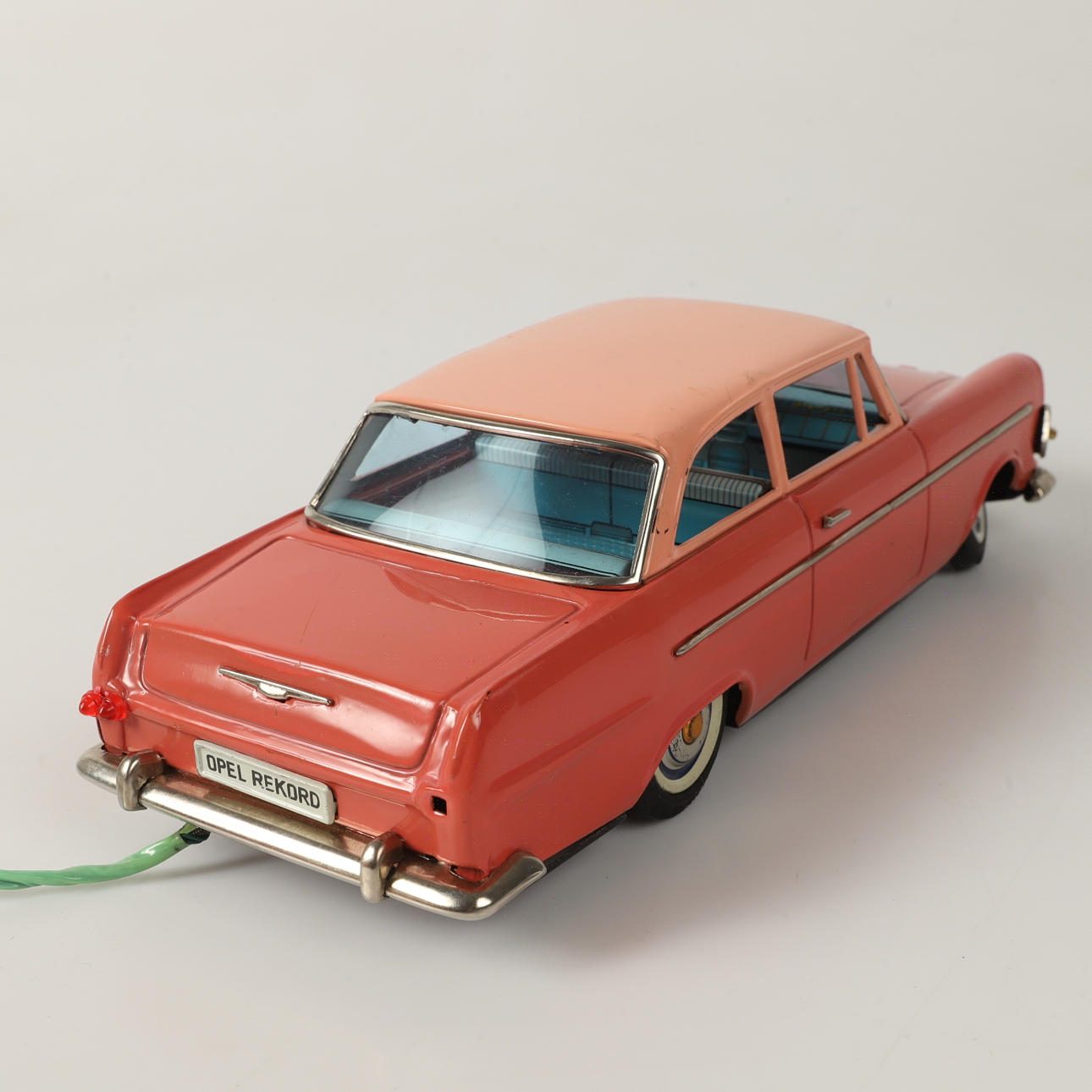 A toy car, battery powered, “Opel Rekord Sedan”, sheet metal, Sign