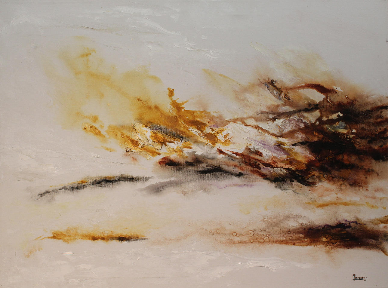 FEDERICO FERRANDO. Komposition. Akryl på duk. Signerad F Ferrando och daterad -10.