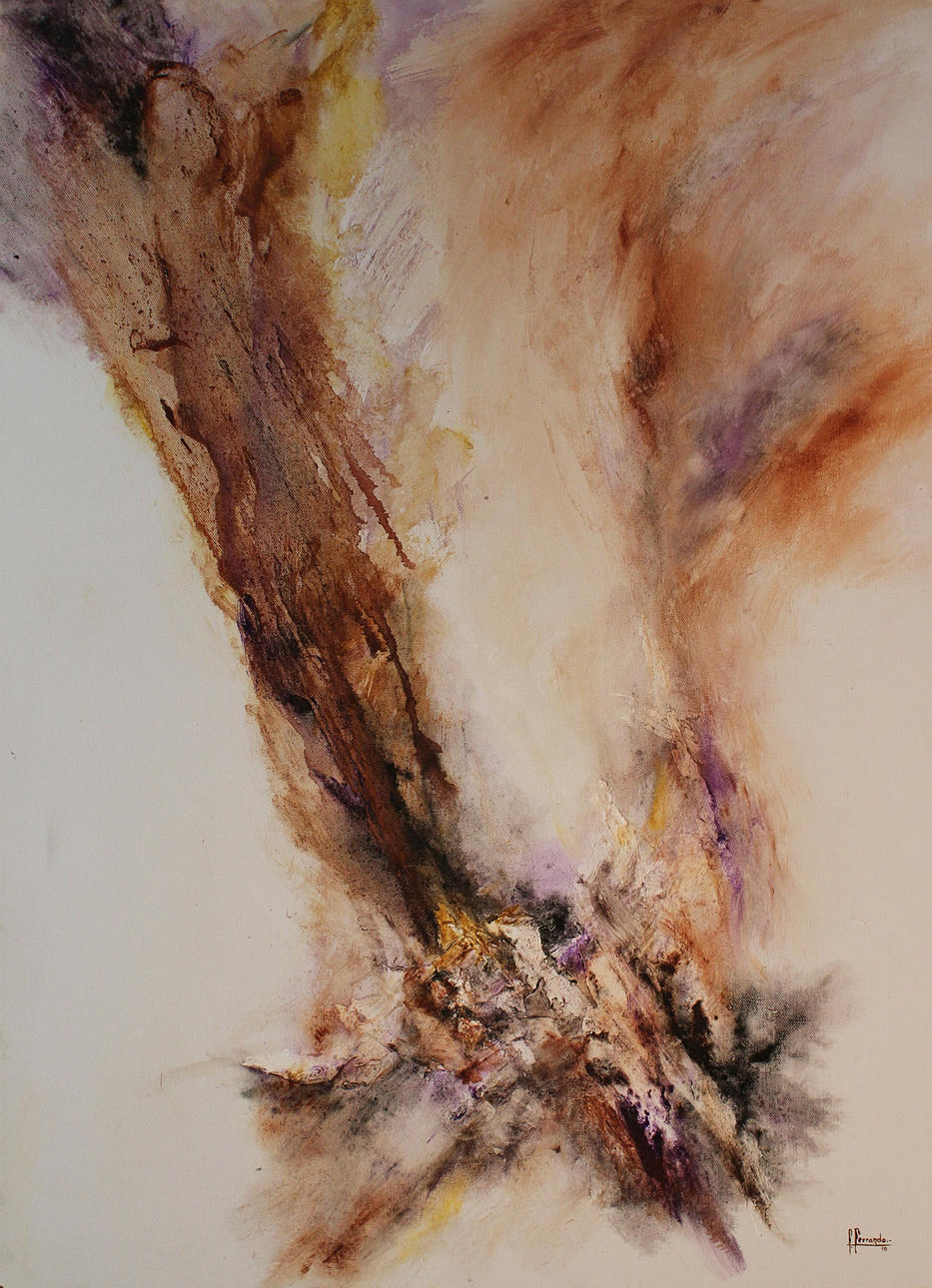 FEDERICO FERRANDO. Komposition. Akryl på duk. Signerad F Ferrando och daterad -10.