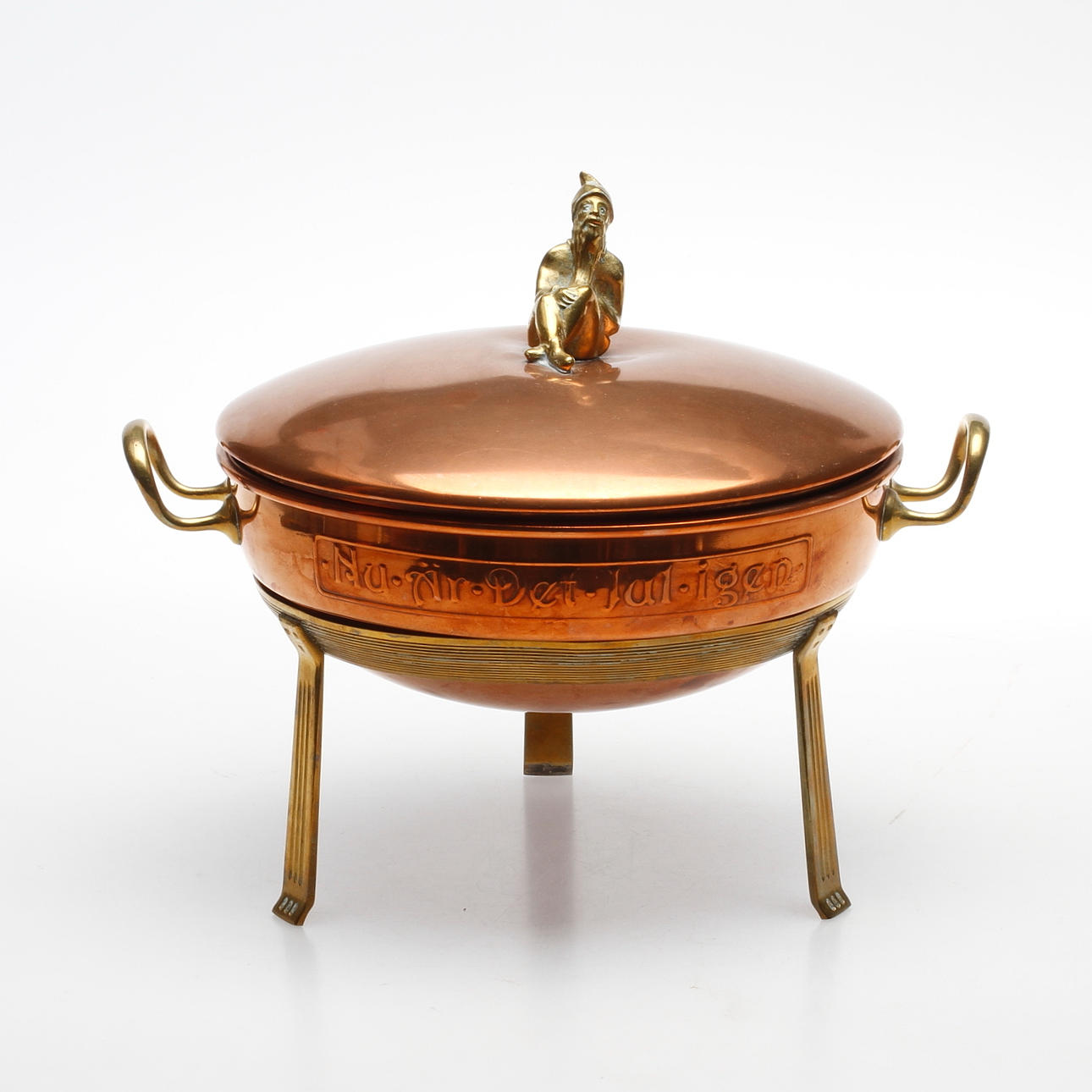 GLÖGGRYTA, mässing och koppar, 1900-tal.