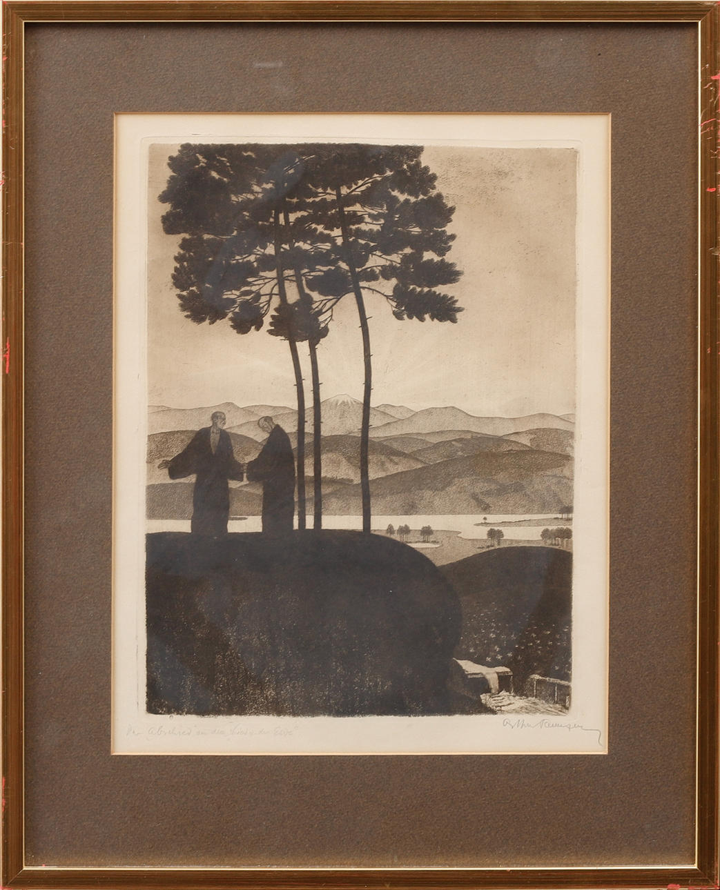 ARTHUR PAUNZEN. From the suite “Das Lied von der Erde”. Etching, signed.