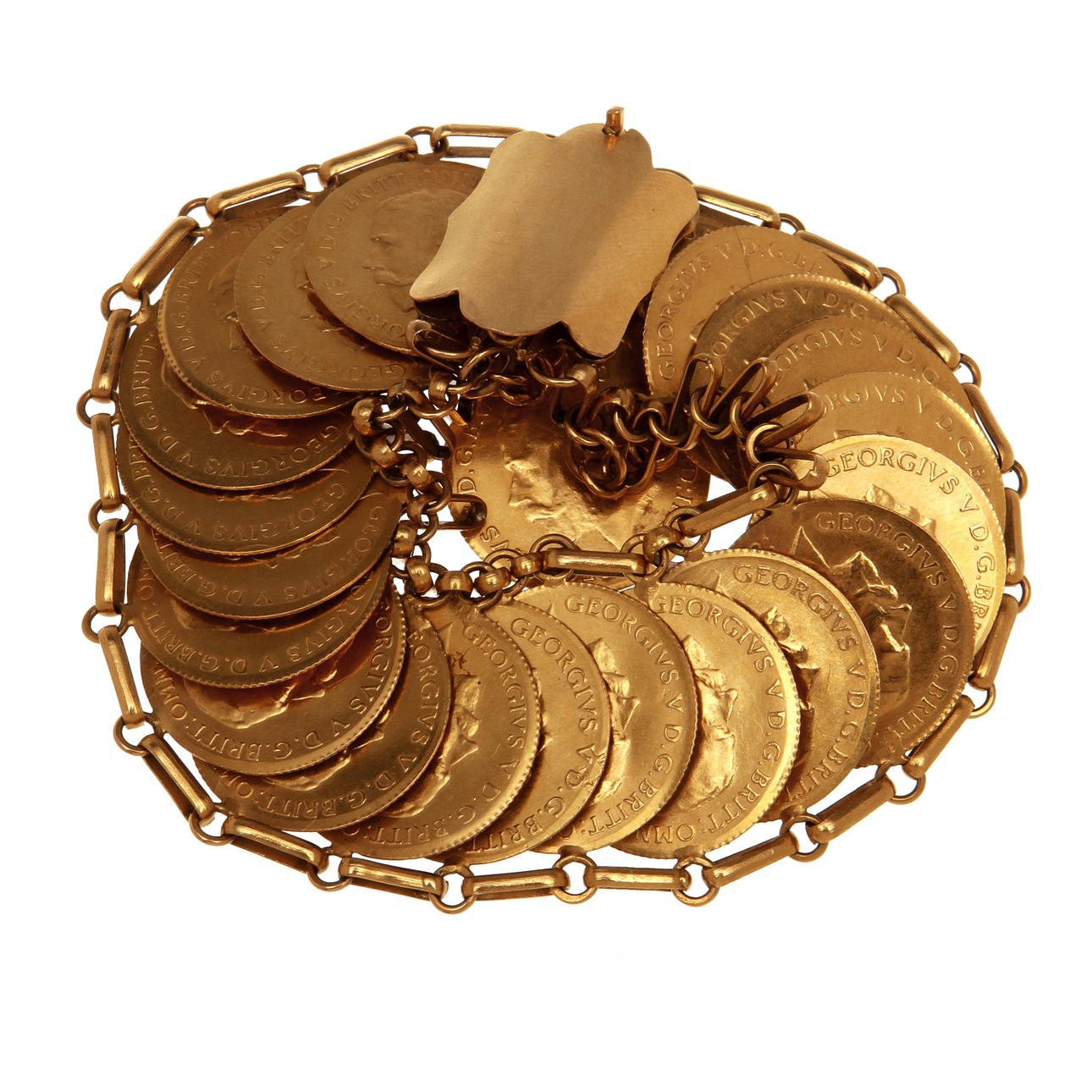 ARMLÄNK, 18K rödguld. Vikt 48,8 g.