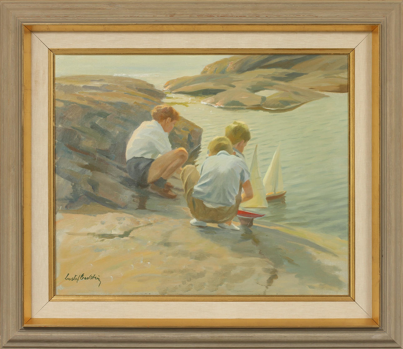 GUSTAF CARLSTRÖM. olja på duk, sign.