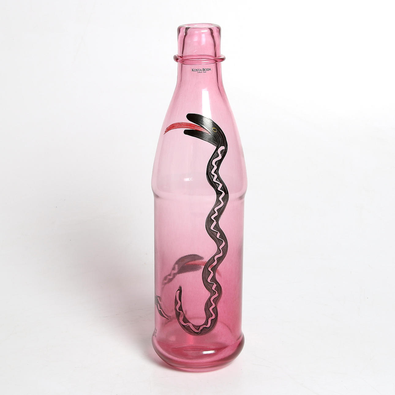 FLASKA, glas, "PET", Limited edition 500 ex., Ulrica Hydman Vallien, Boda glasbruk. 1900-tal.