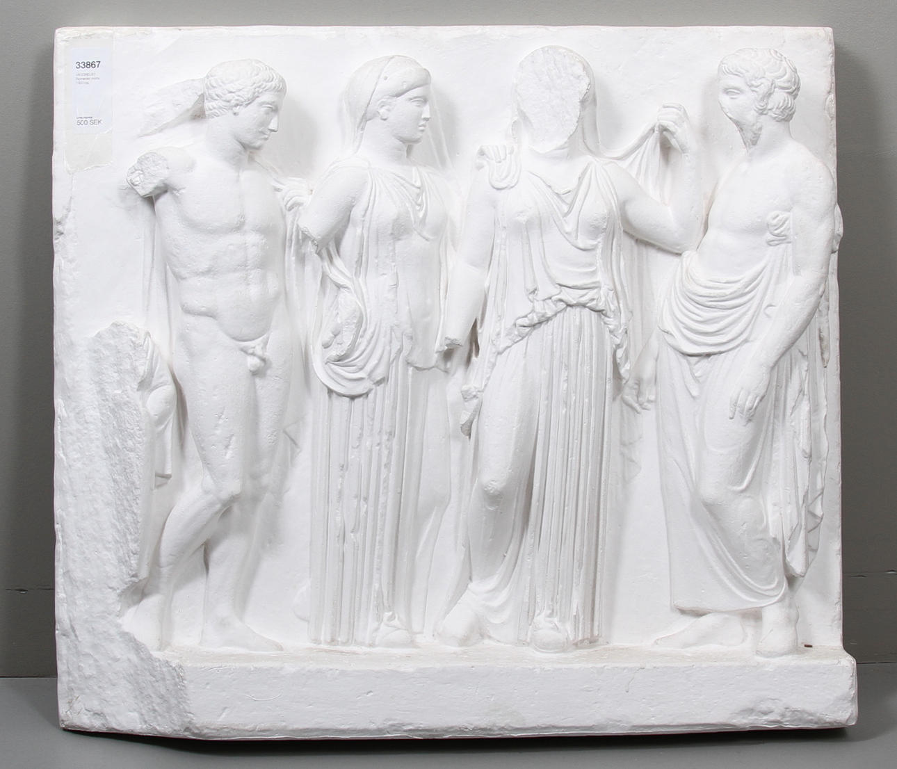 RELIEVE DE PARED Motivo romano. 1900.