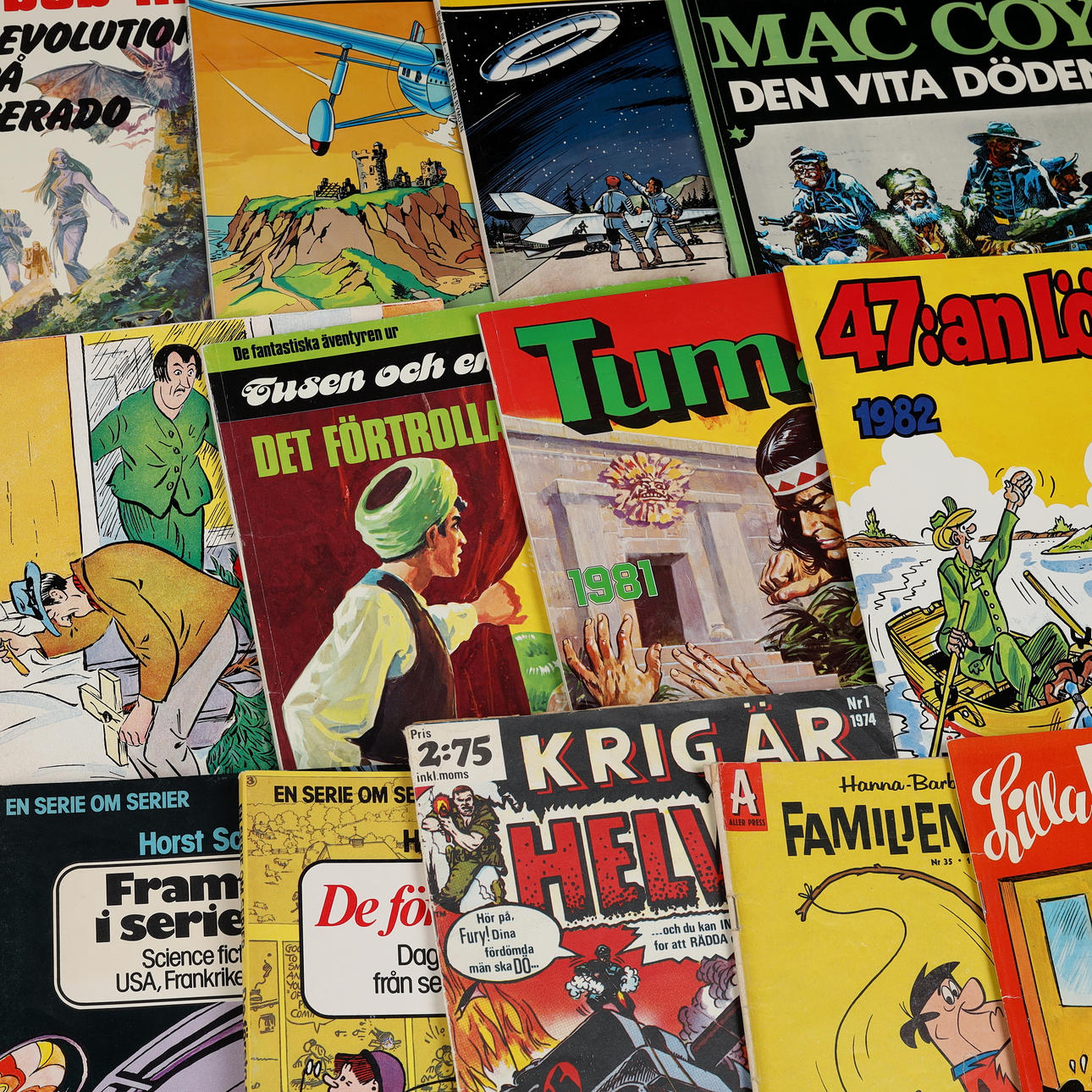 SERIENALBEN UND COMICS, 25 Stück, 1970/80er.