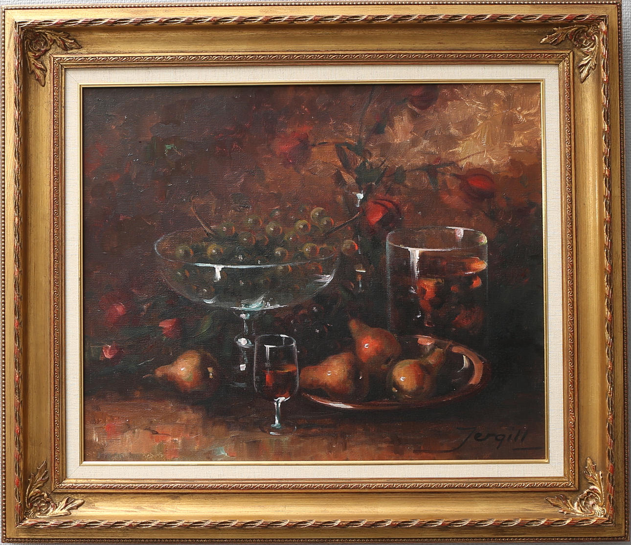 TORALF JERGILL. Stilleben. Olja på duk, signerad.