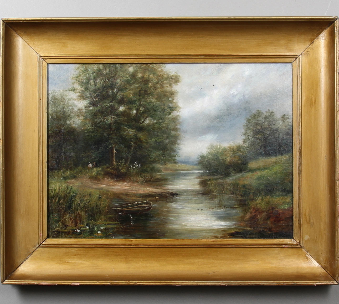 OKÄND KONSTNÄR. olja på duk, England, signerad och daterad 1886.