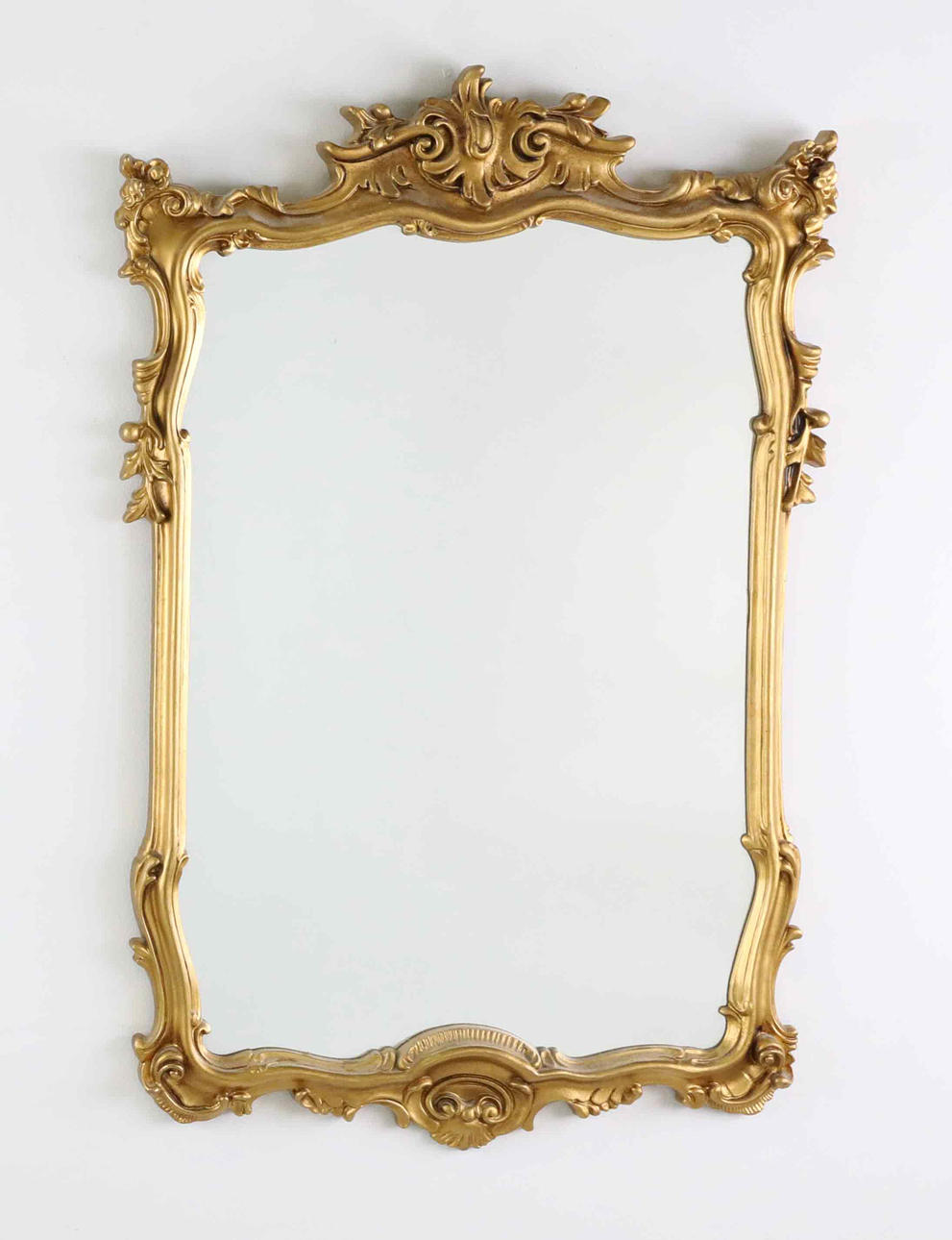A rococo style mirror, gilt frame, 20th century.