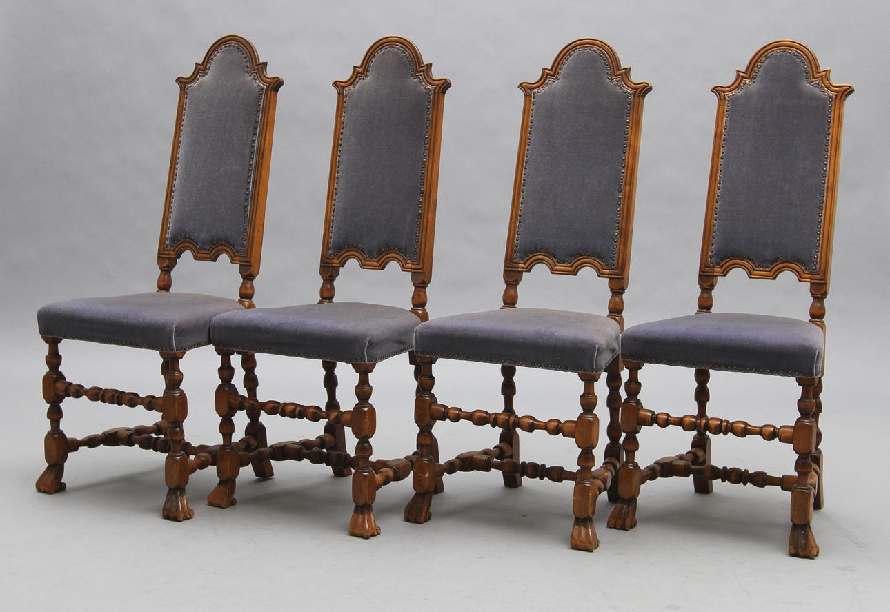 STOLAR, 4 st. Norge senbarock 1700-talets mitt.