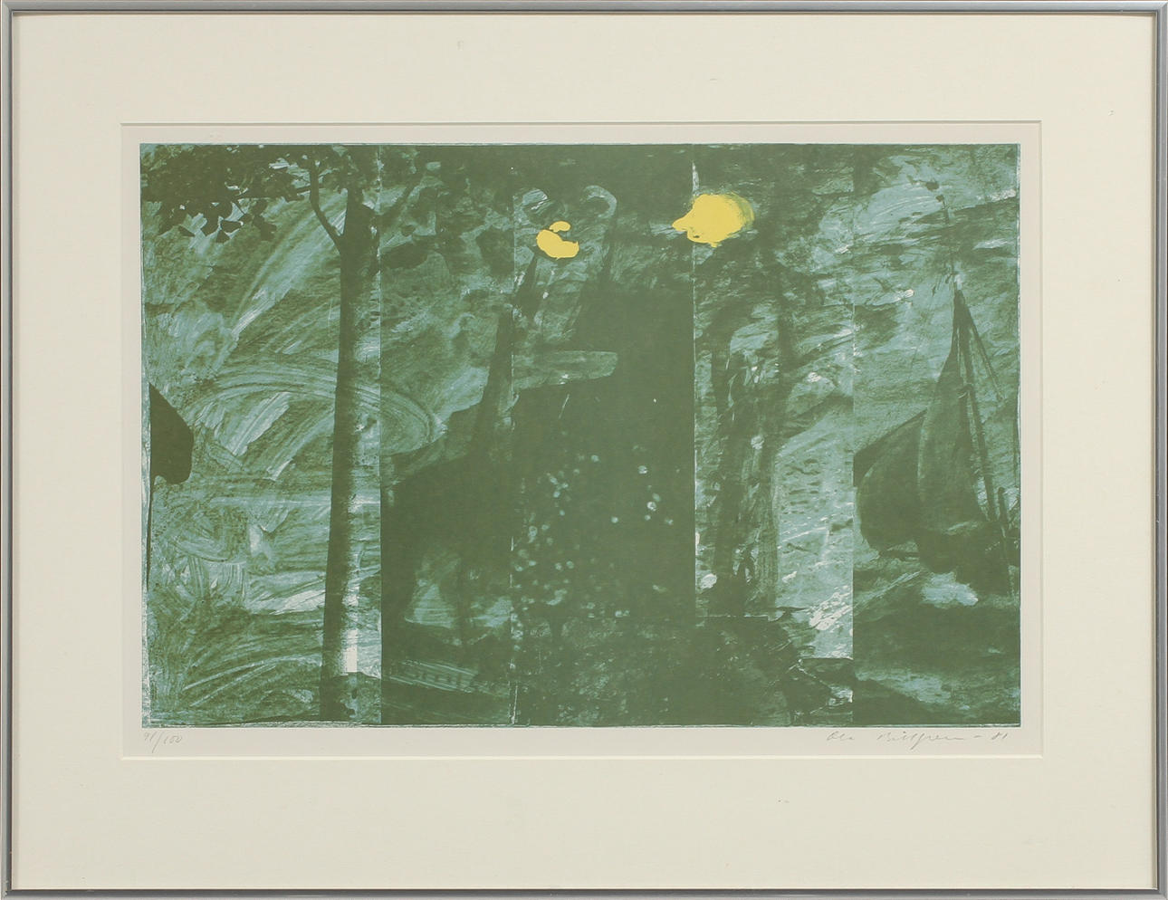 OLA BILLGREN. färglitografi, sign o numr 91/100.