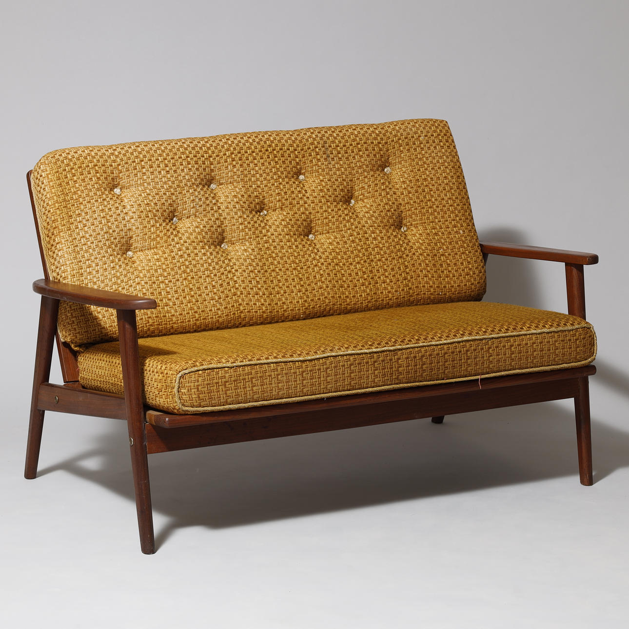 Sofa, teak frame, Dansk Møbelproducent, Denmark, 1960s.