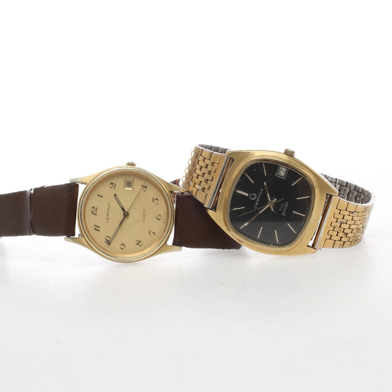 ARMBANDSUR 2 st, Certina Quartz.