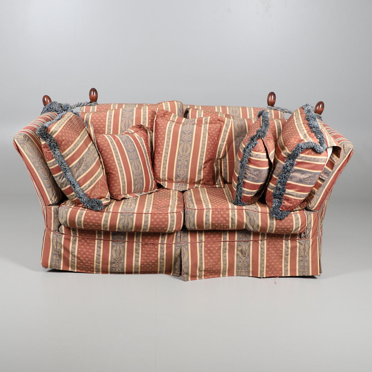 A HARRODS KNOWLE TWO SEATER SOFA.