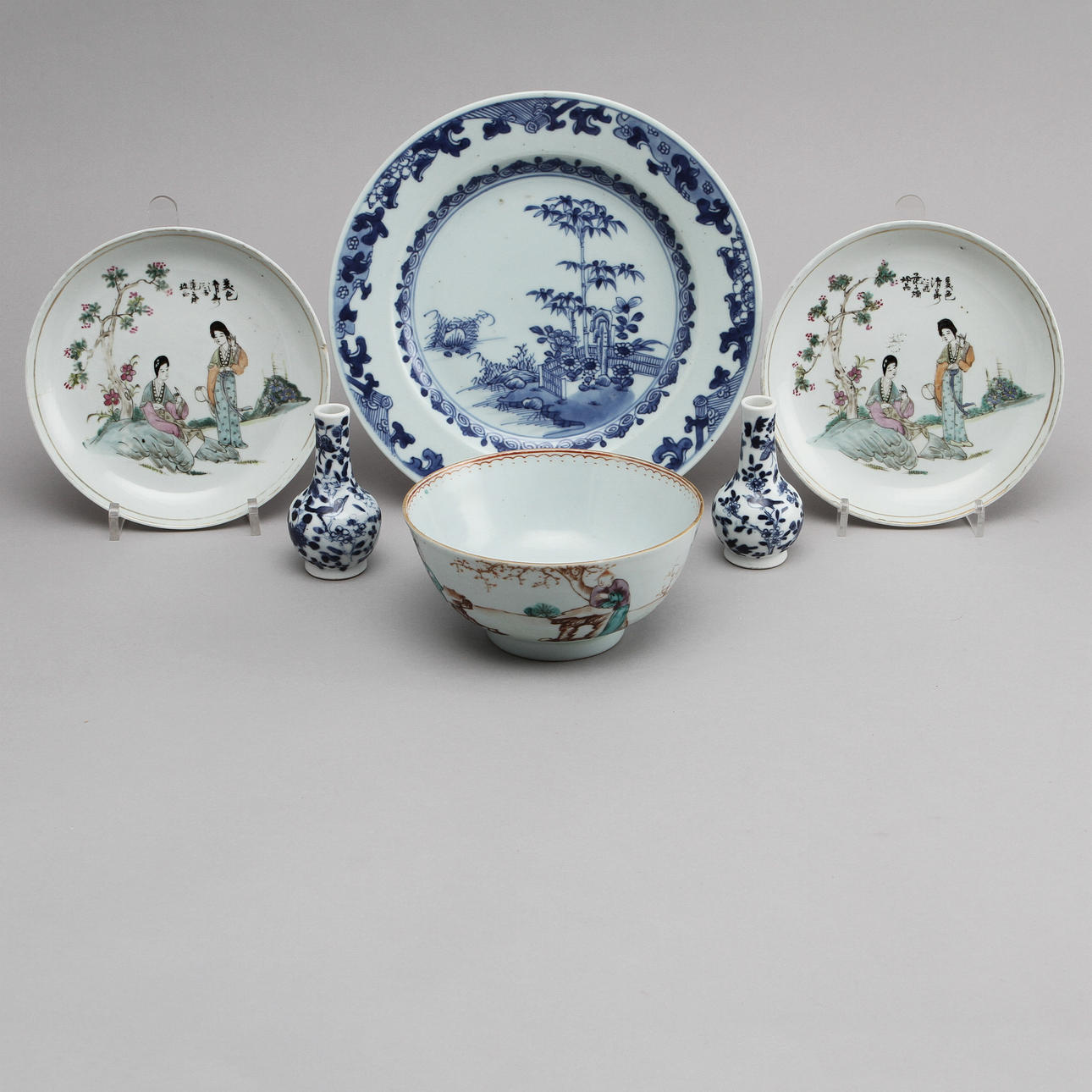 ORIENTALISK KERAMIK, 6 delar, 17 - 1900-tal.