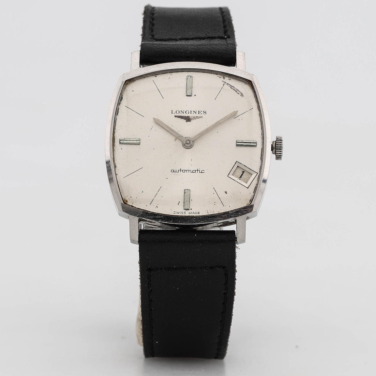 A LONGINES, steel, automatic assignment wristwatch, 1970s.