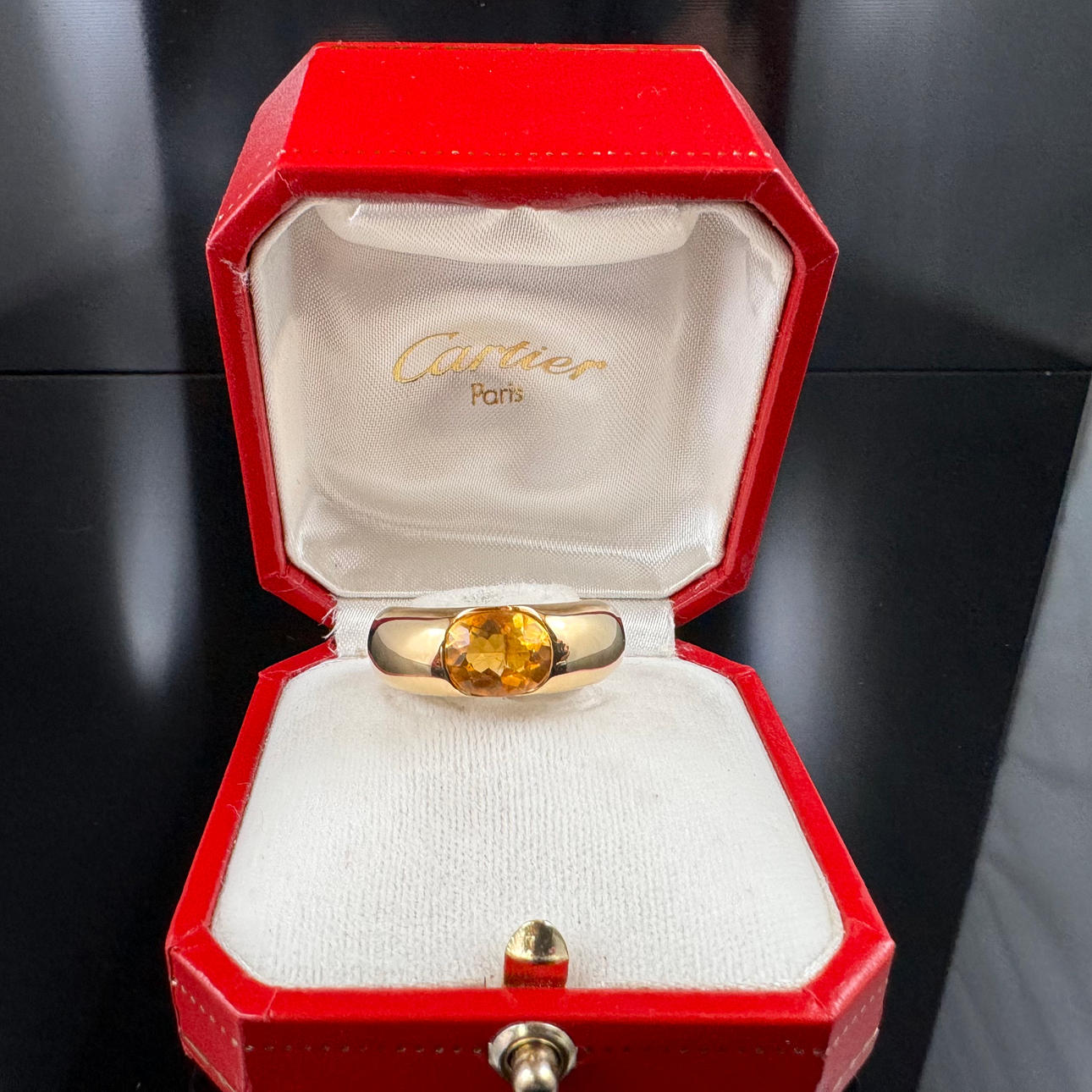 CARTIER. Ellipse ring with citrine from 1993.