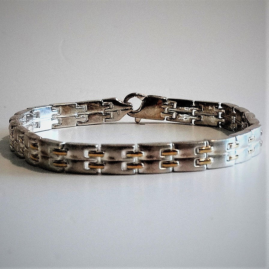PULSERA DE PLATA, SELLADA 925.
