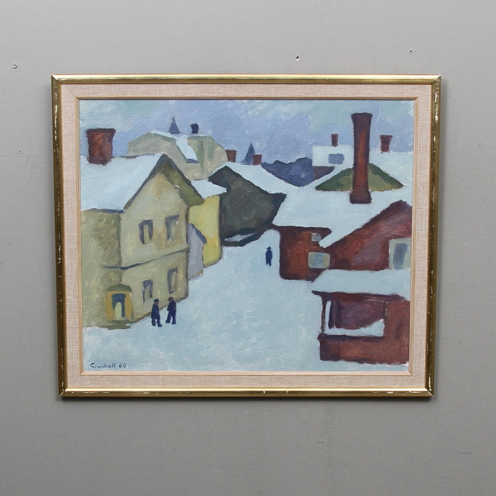 ARNE GRANHALL. Olja på pannå, signerad och daterad 60.