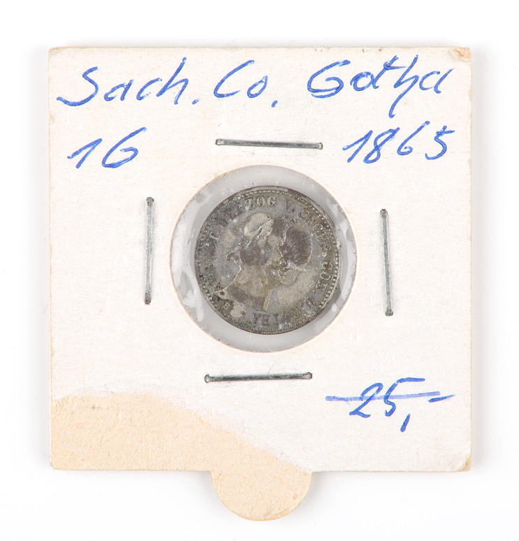 Ernst hertig av Sachsen Coburg och Gotha, skilsmässa mynt, 1 groschen 1865 B.