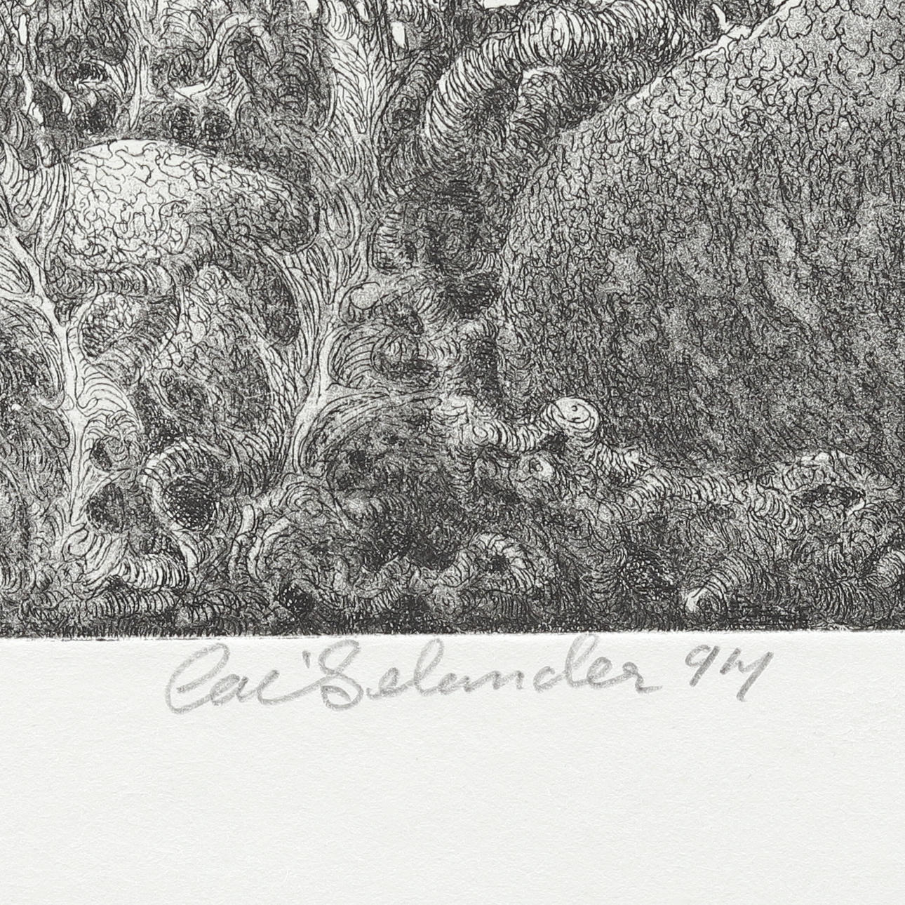 CAI SELANDER (1930-2010). Månskenssonaten, etsning, signerad, daterad ...