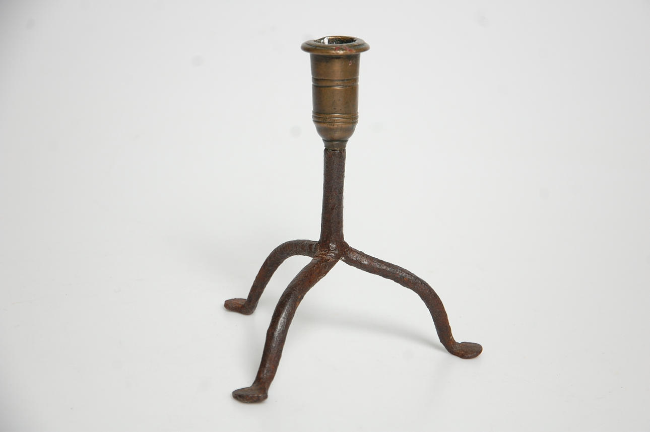 LJUSSTAKE, smide, brons, 17-1800-tal.