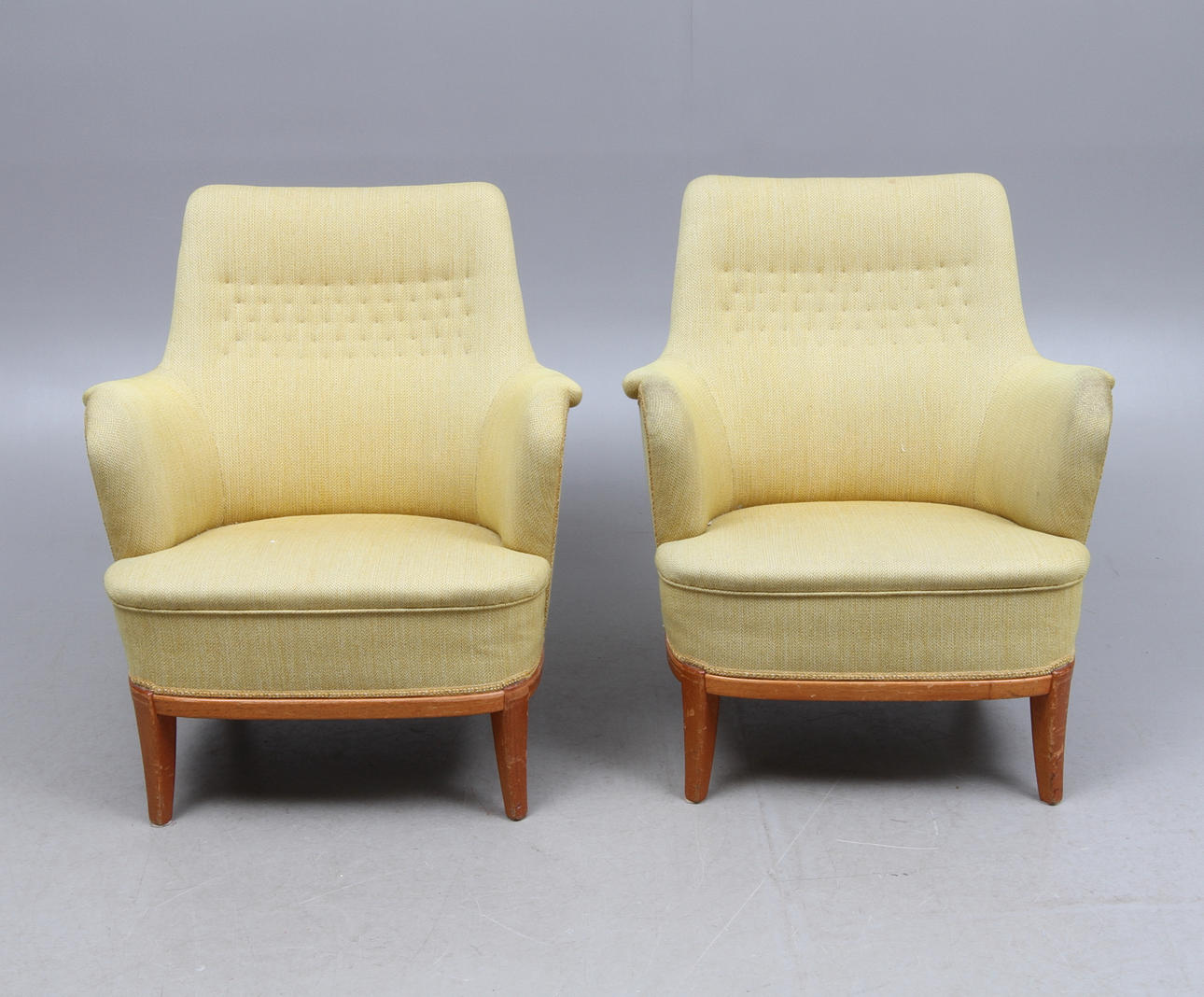 FÅTÖLJER, 1 par, 1950/60-tal.