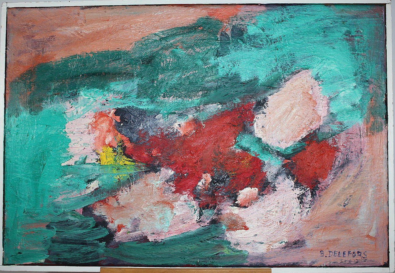 BENGT DELEFORS. olja på duk, signerad B Delefors.