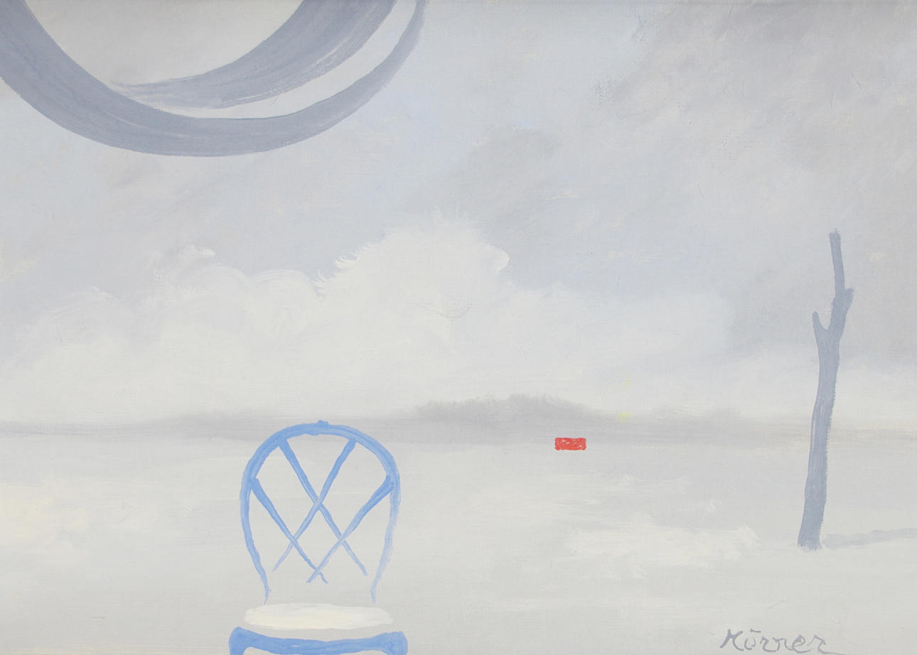 STELLAN MÖRNER. "Den röda stugan", olja på duk, signerad Mörner.