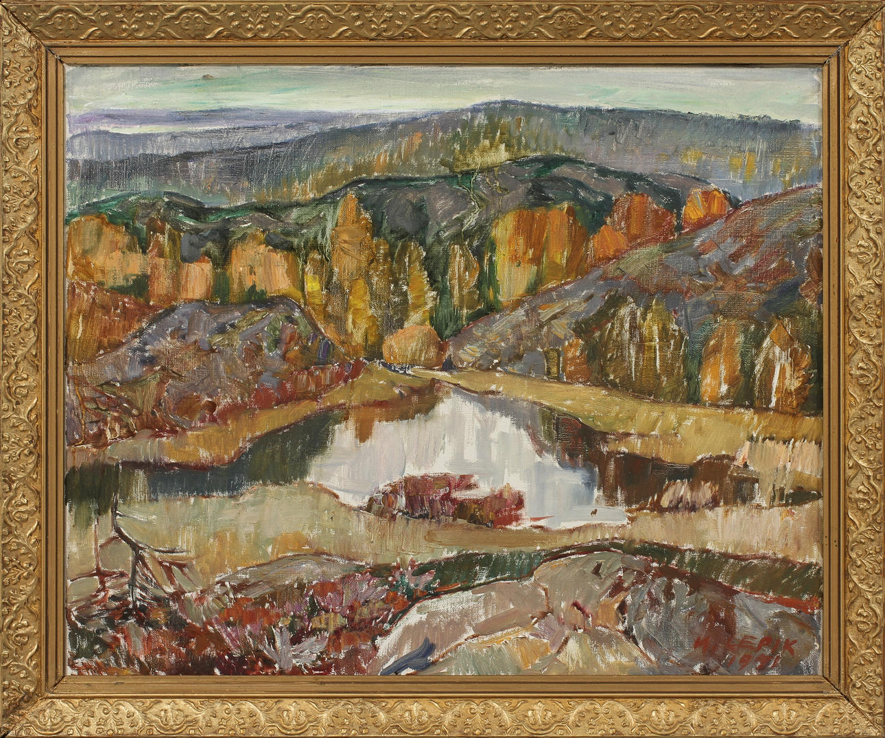 HUGO LEPIK. Oil on canvas, signed.