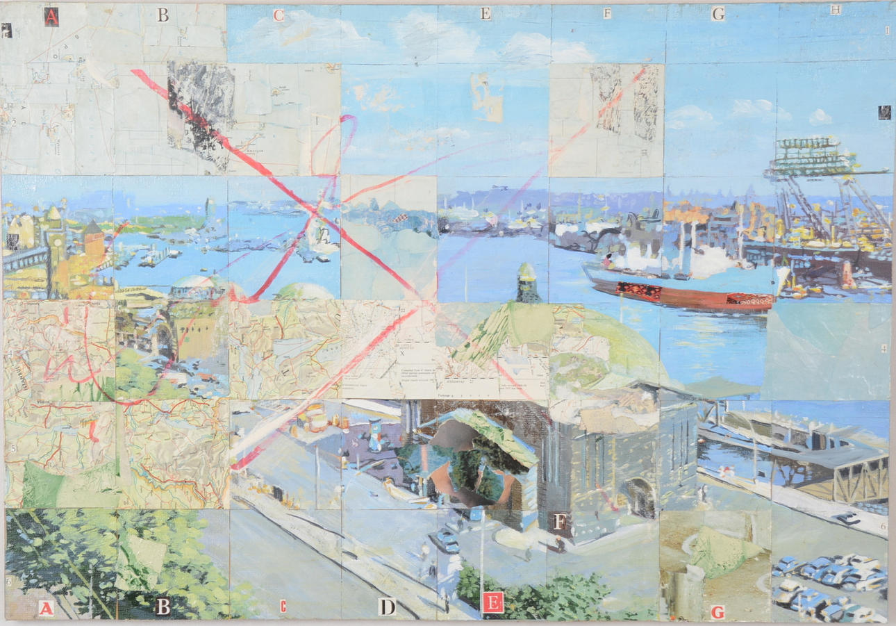 PER LINDQVIST. Blandteknik med collage.