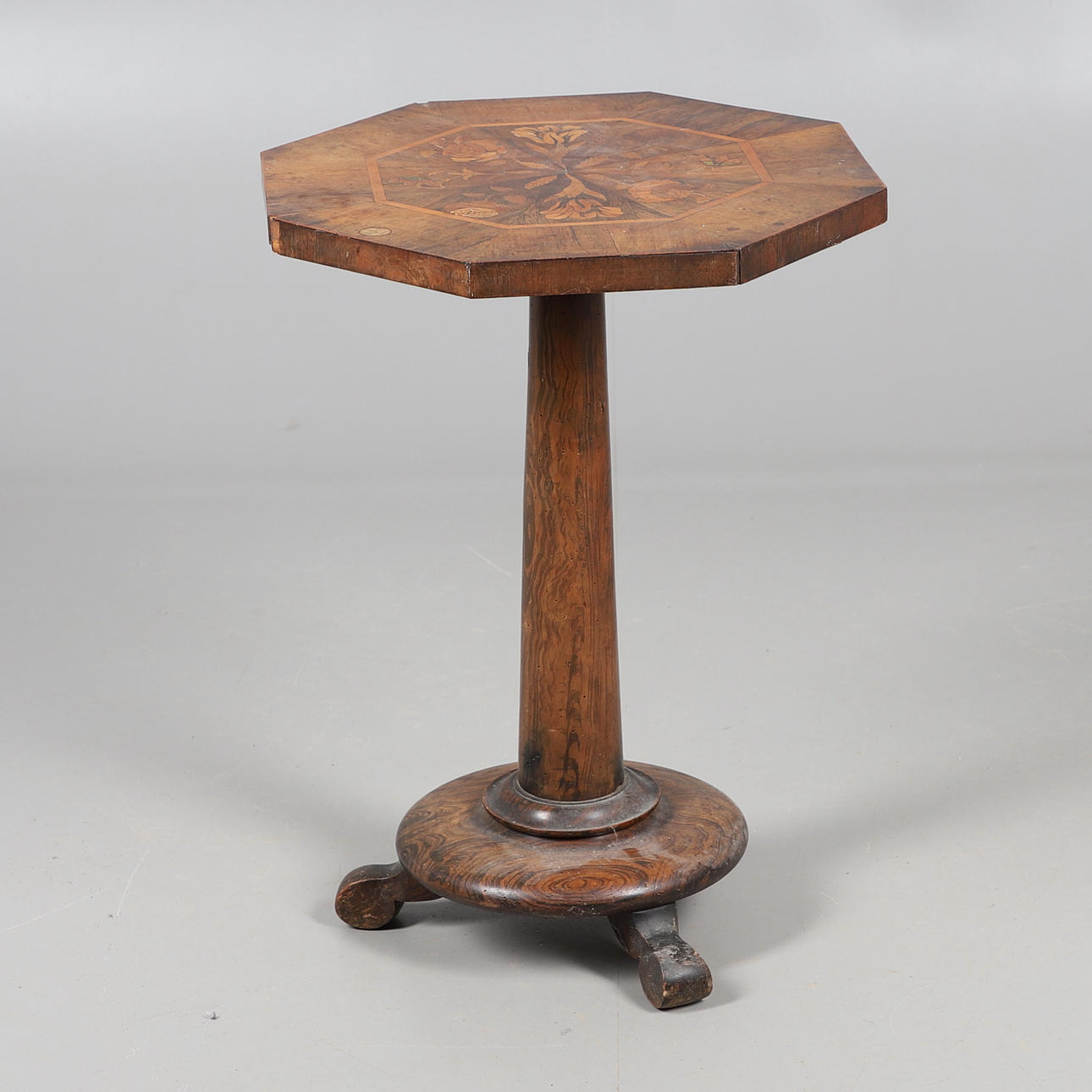 A 19TH CENTURY DUTCH MARQUETRY SIDE TABLE.