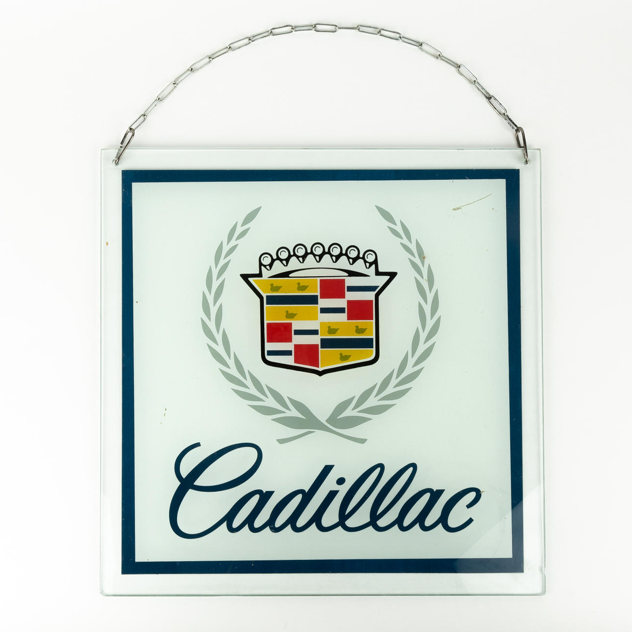 REKLAMSKYLT, glas, Cadillac, 1960-tal.