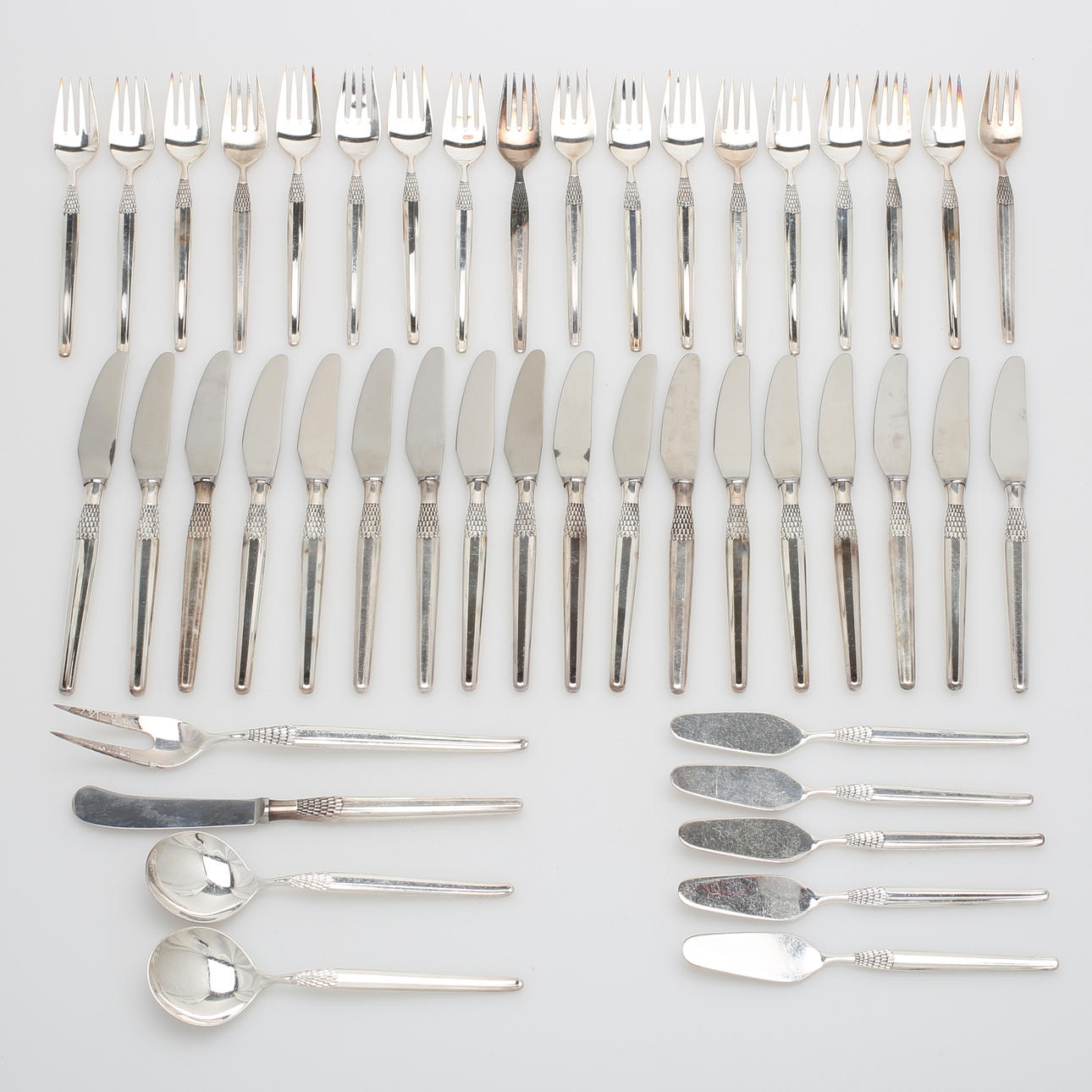 BESTICKSERVIS, 45 delar, nysilver, "Cheri", Frigast Danmark.