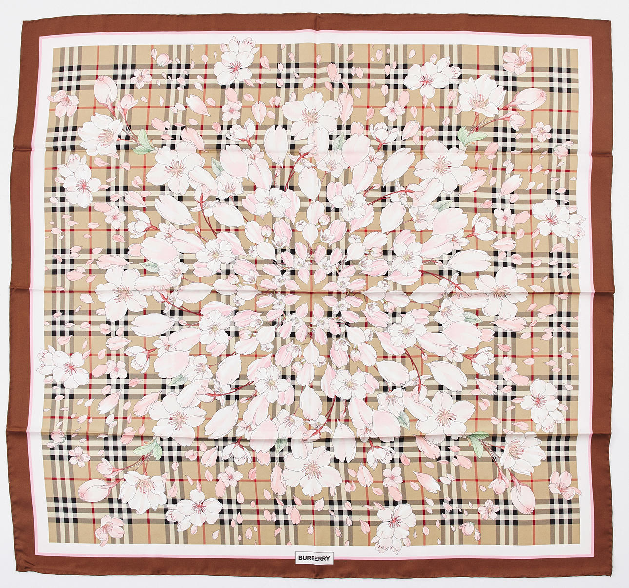 BURBERRY, scarf "Floral check".