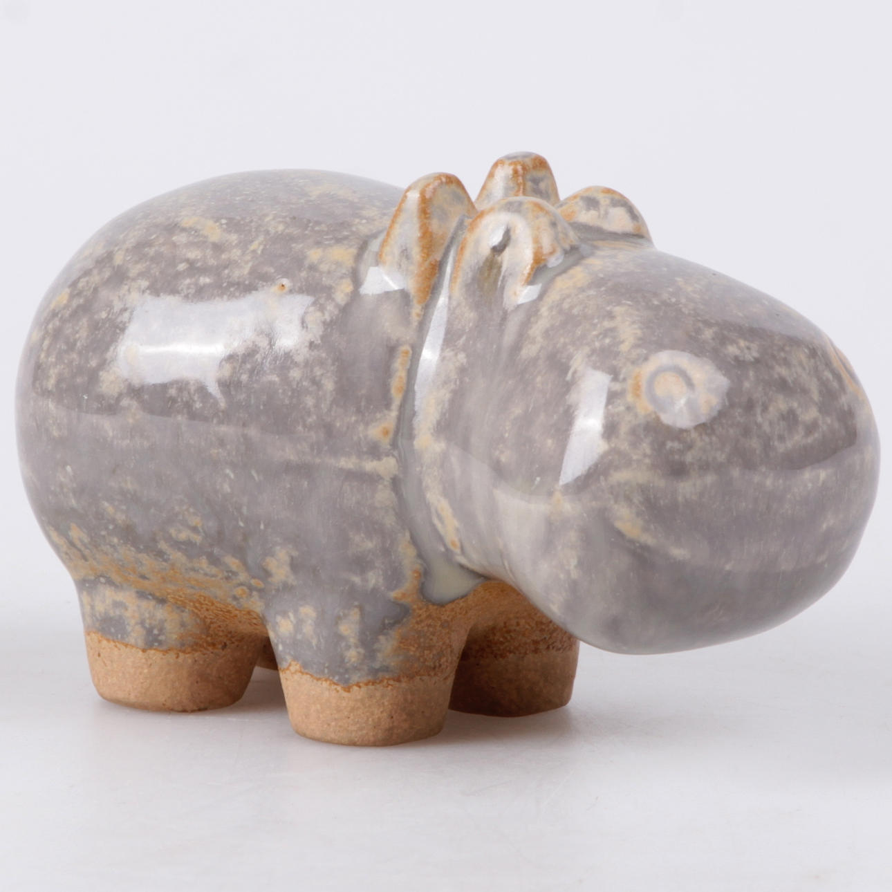 FIGURIN, stengods, flodhäst, ur serien "Menageri", Lisa Larson, Gustavsberg.