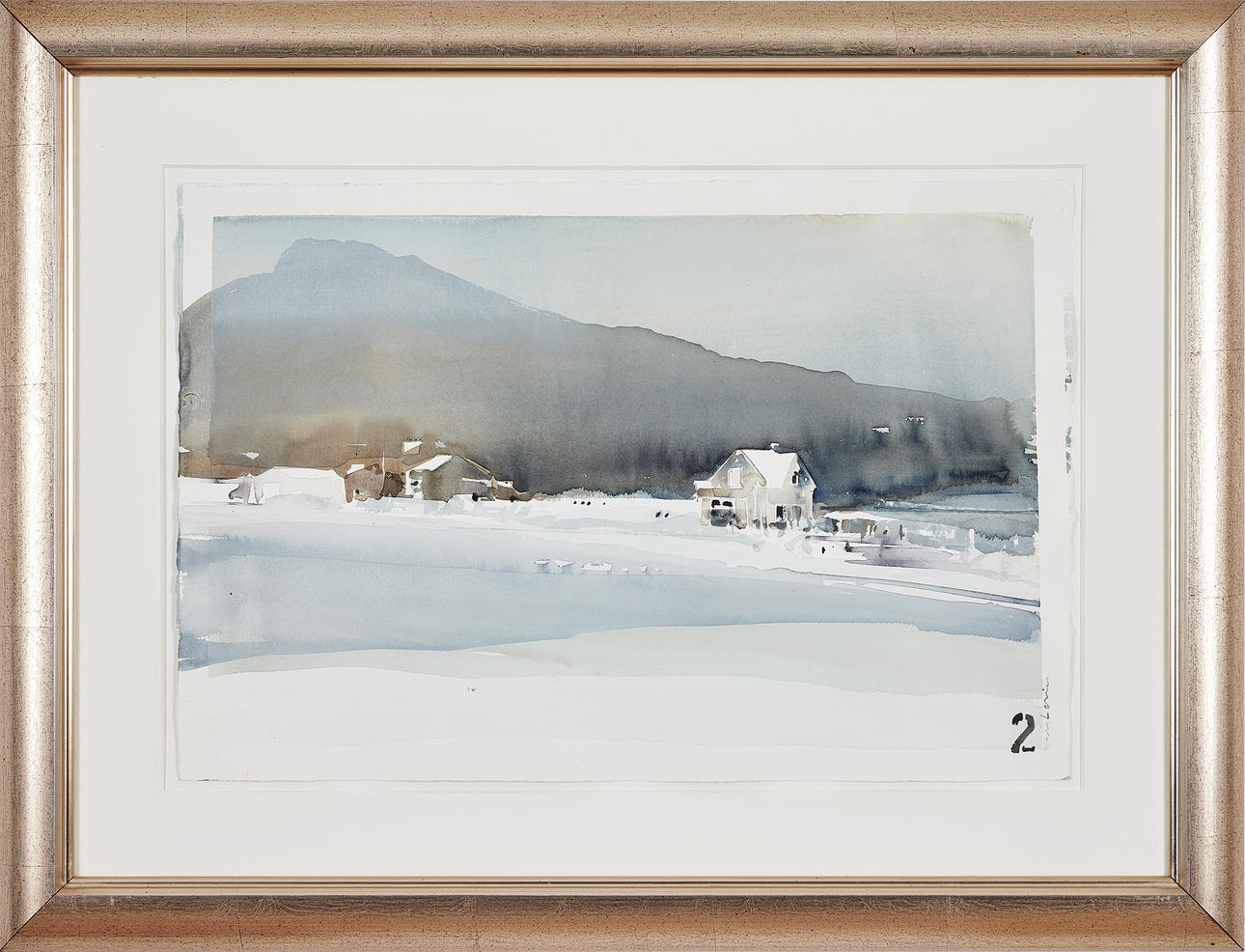 LARS LERIN. Gård med uthus.