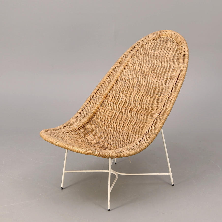 FÅTÖLJ, rotting, "Stora Kraal", Kerstin Hörlin Holmquist, 1952.