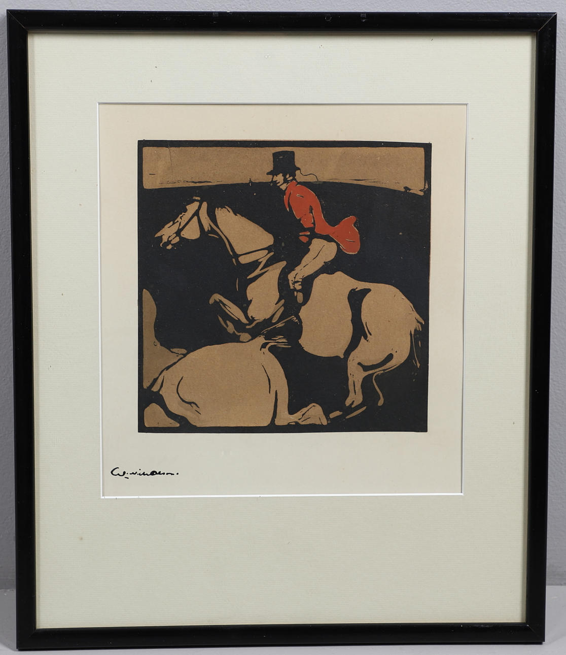 SIR WILLIAM NICHOLSON (1872-1949). JANUARY (from `AN ALMANAC OF TWELVE SPORTS`).