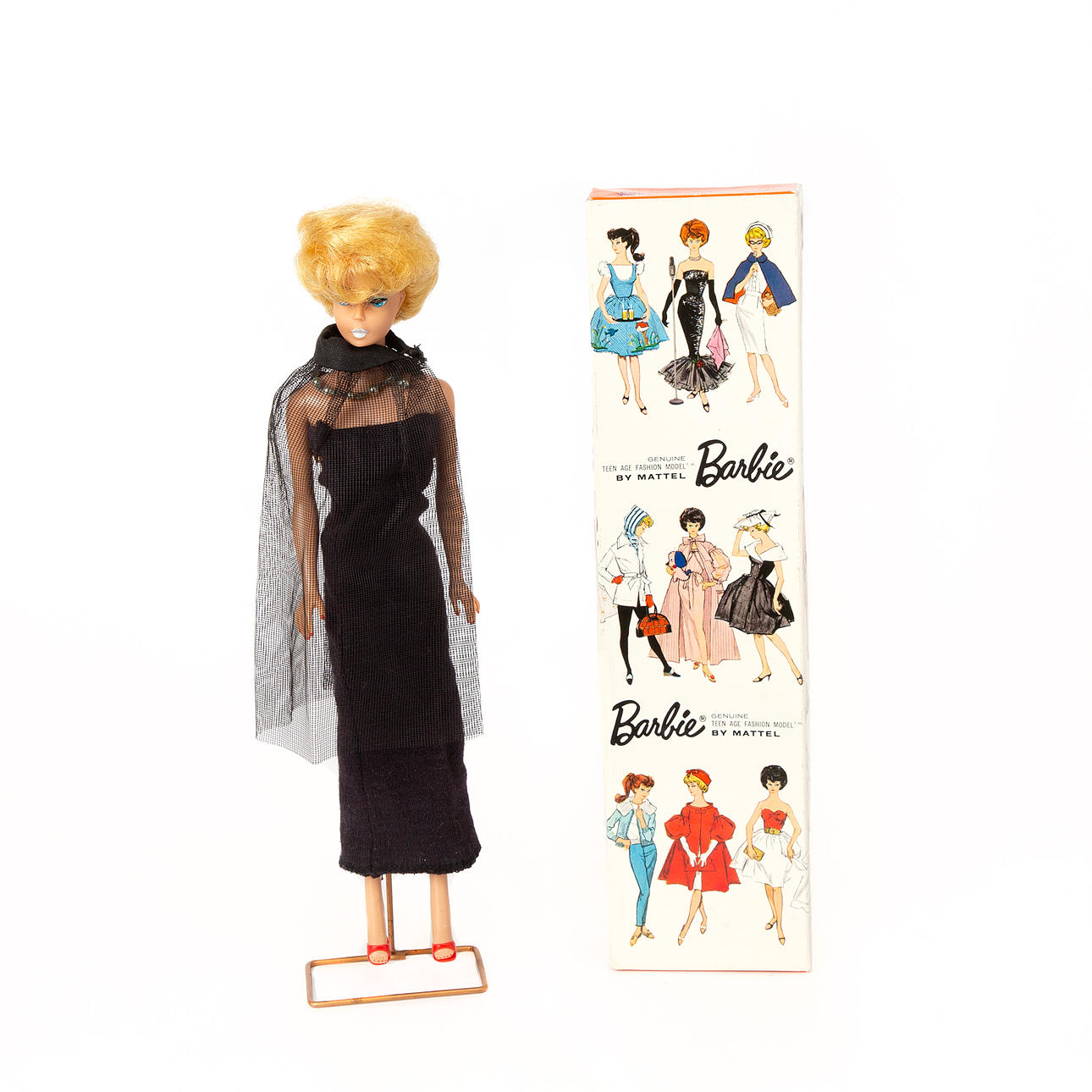 target black off the shoulder dress 1998 Philippine Centennial Barbie in Pink/Black Dress – Sell4Value main image 1