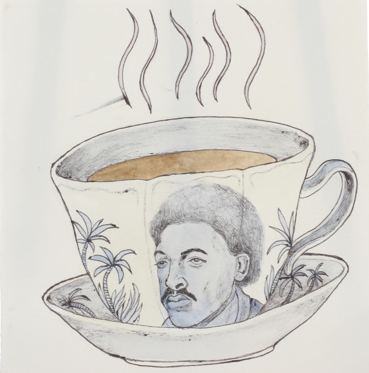 EMELIE ÖSTERGREN. Free Dawit Isaak. Akvarell.