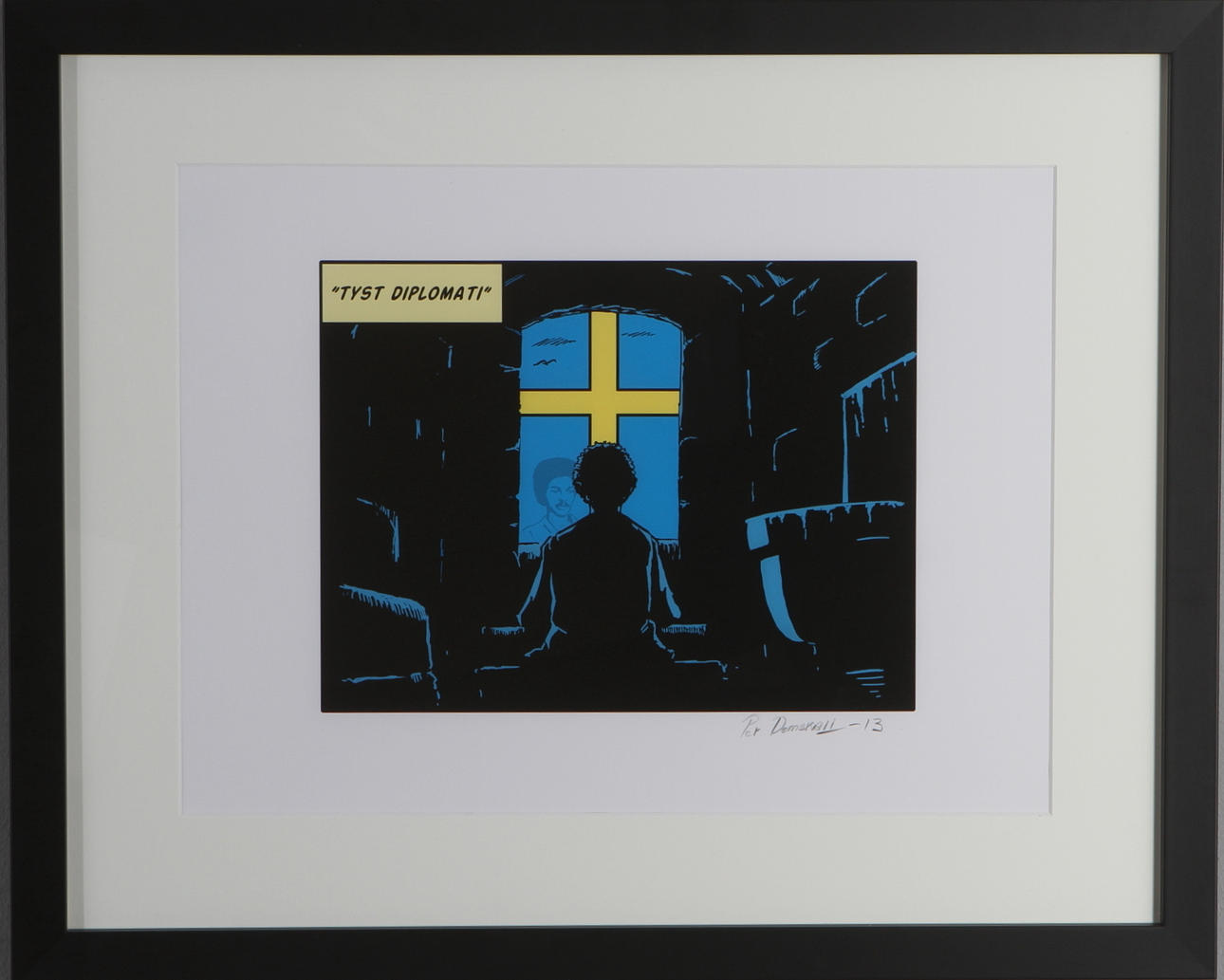 PER DEMERVALL. "Tyst diplomati". Digital print signerad och daterad -13.