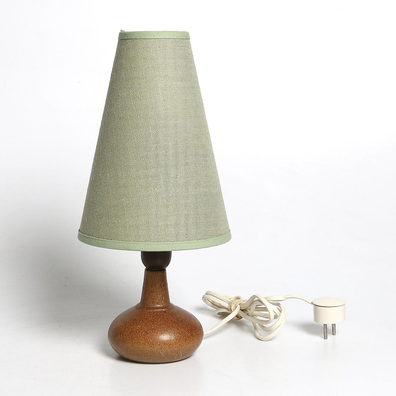 BORDSLAMPA, stengods, Rolf Palm, Mölle. 1900-tal.