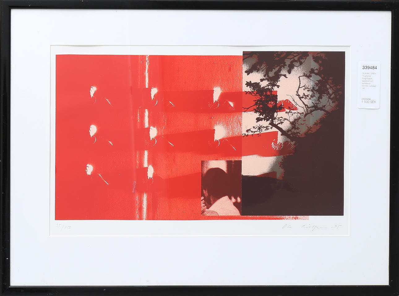 OLA BILLGREN. "Fughetta". Färglitografi, signerad och numrerad 35/150, daterad -95.