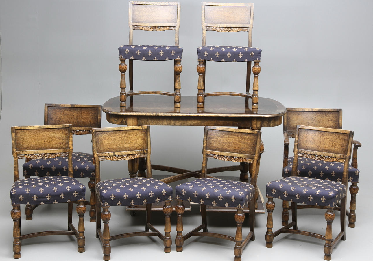 MATSALSMÖBEL,9 DELAR, 1930-TAL.