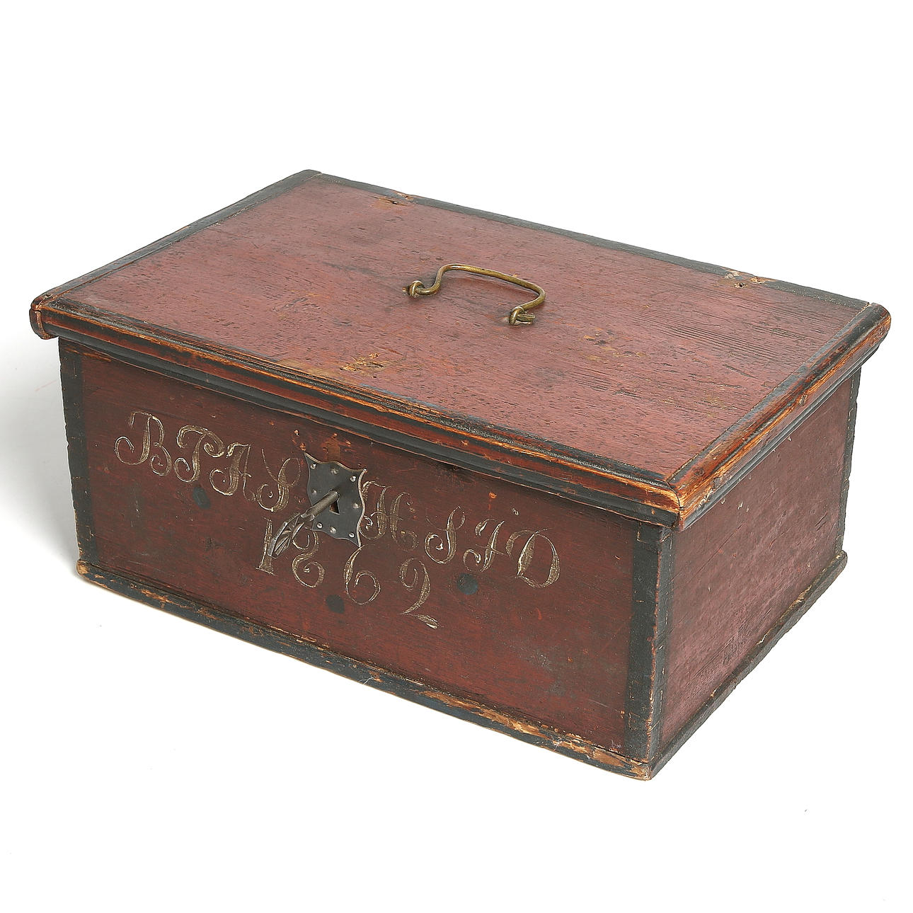 SKRIN, bemålad fur, Allmoge, 1862.