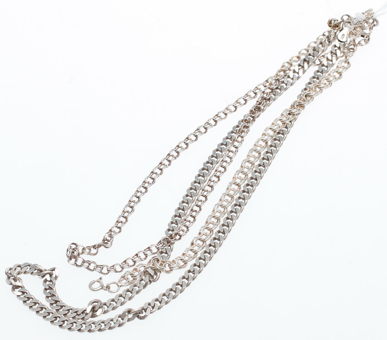 HALSBAND samt ARMBAND, silver, vikt ca 44 gram samt HÄNGE, 18k guld, vikt ca 0,5 gram.