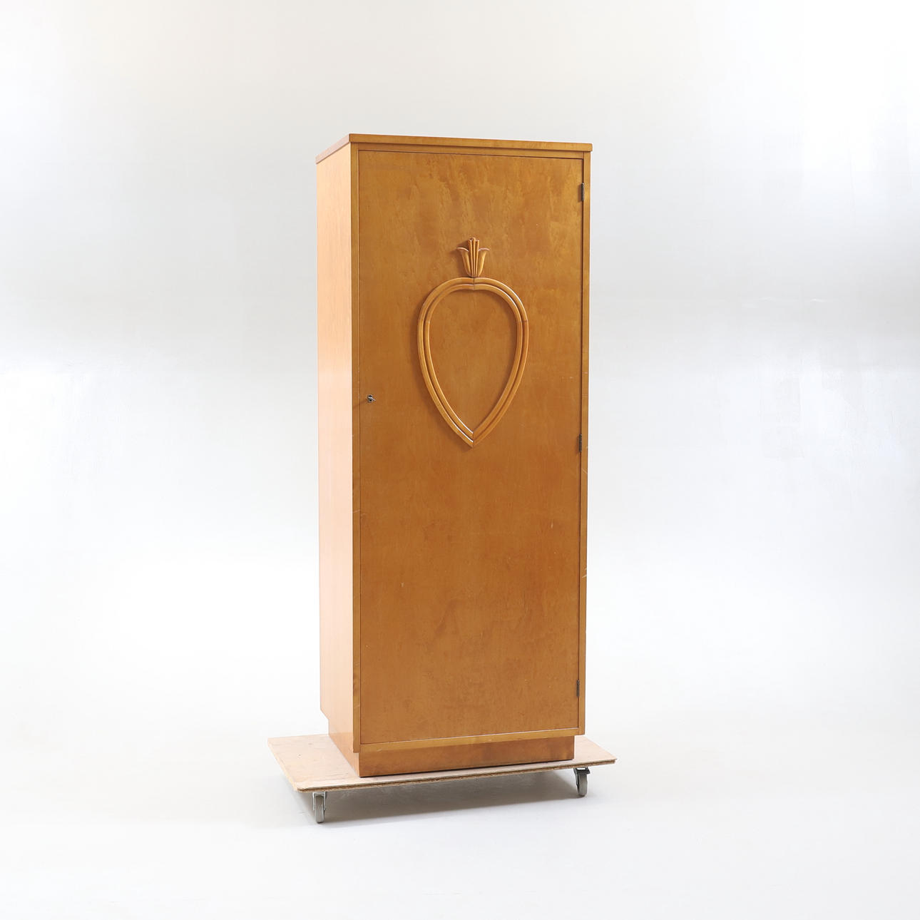 A functional birch wardrobe, 1930s/40s.